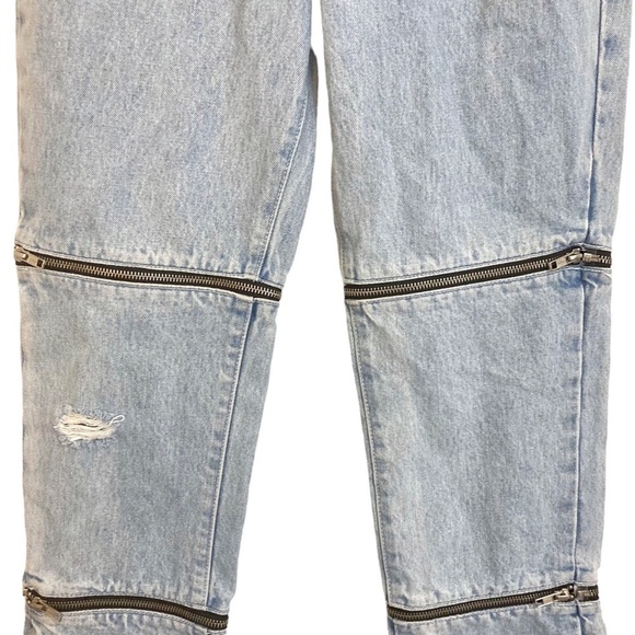 CARMAR LA Juliet High Rise Relaxed Zipper Leg Distressed Raw Hem Jeans - Picture 10 of 16